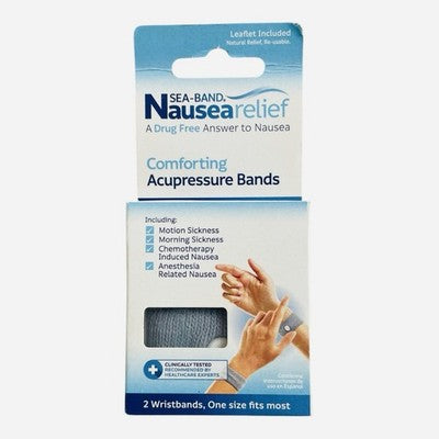 Sea-Band Nausea Relief Acupressure Wristbands Motion Morning Sickness Adult NIB