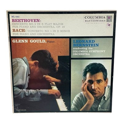 Glenn Gould Beethoven Concerto No. 2 / Bach Concerto No. 1 1957 Mono LP VG+/VG
