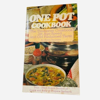 Rare Vintage 1977 Helen Baumert One Pot Cookbook 100+ Meat Fish Poultry Recipes
