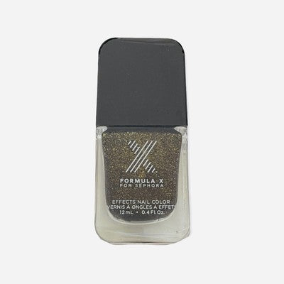 SEPHORA FORMULA X Nail Polish EXTRATERRESTRIAL Black Gold Glitter Shift New