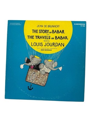 Story of Babar Travels of Babar Vinyl LP Louis Jourdan Caedmon Kids M VG+