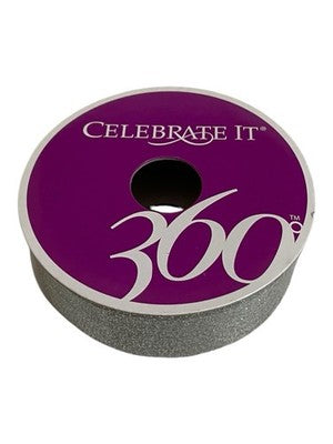 Celebrate It 360 Silver Glitter Nylon Ribbon 7/8in x 5yd New