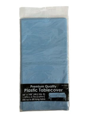 Perfect Party Baby Blue Premium Plastic Table Cover 54x108" New Sealed