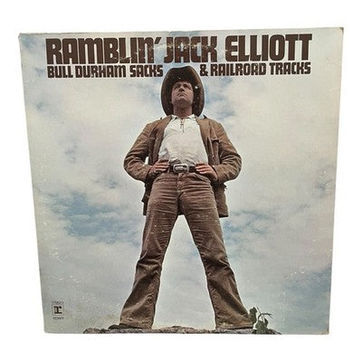 Ramblin' Jack Elliott Bull Durham Sacks & Railroad Tracks LP Vinyl Reprise VG