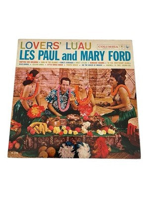 Lovers' Luau Les Paul and Mary Ford Vinyl LP Columbia Hawaiian G+