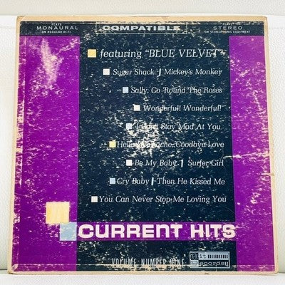 LP Current Hits, Volume Number Nine Vinyl Record