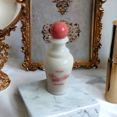 Vintage AVON To A Wild Rose Cologne Decanter Bottle Perfume 0.5 Fl Oz