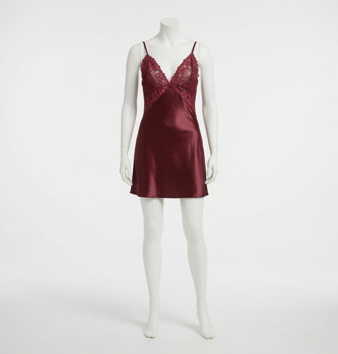 Avidlove Burgundy V-Neck Lace Nightgown Women’s Maternity Sleepwear NWT