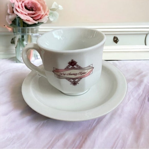 Coffee House 25th Anniversary Cup Saucer Set Japanese Souvenir Japan Import NIB