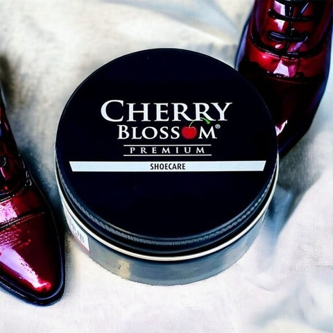 Cherry Blossom Black Premium Renovating Shoe Cream 50ml High Gloss Shine New