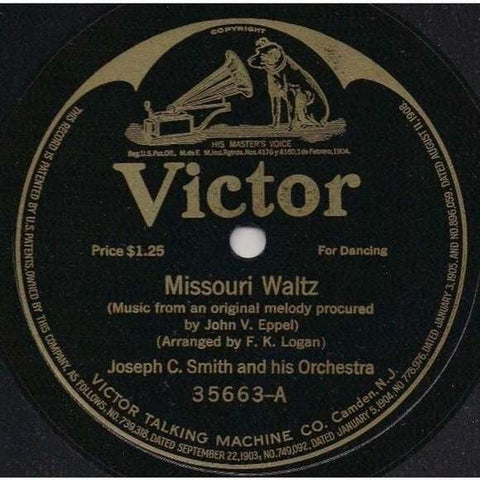 Joseph C. Smith’s Orchestra Missouri Waltz / Kiss Me Again Victor 35663 Shellac