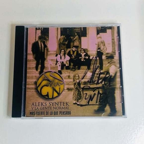 Rare! CD Autographed Aleks Syntek – Mas Fuerte De Lo Que Pensaba