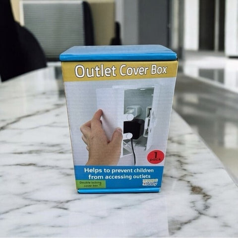 Wappa Baby Safety Outlet Cover Box White Double Lock Child Proof NIB