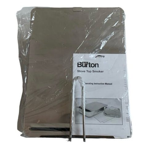 Burton Stainless Steel Stove Top Smoker 15x10.5" Indoor Kitchen Smoking NWOB