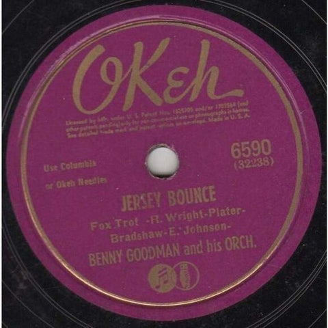 Benny Goodman & His Orchestra Jersey Bounce/ A String Of Pearls Okeh Shellac 10"