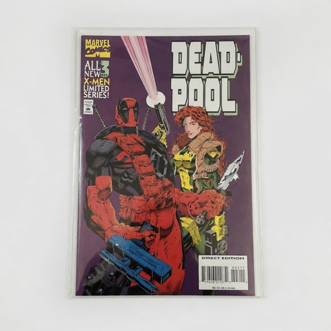 Deadpool #3 1994 Marvel Comic Book X-Men Limited Mini Series Direct Edition