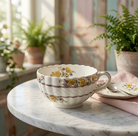 Copeland Spode Buttercup Teacup England Vintage Bone China EXC