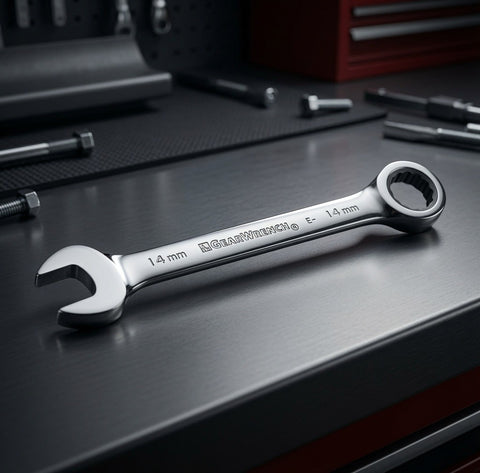 GearWrench 14 mm Ratcheting Combination Wrench 12 Point Metric Vintage EXC