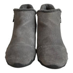 Skechers Womens Relaxed Fit Easy Going Cool Zip Ankle Boots 8.5 Gray Suede Fur