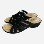 East 5th Irene Women's Black Strappy Memory Foam Slide Sandal Size 9.5 M NIB