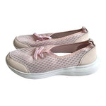 Womens Pink Mesh Orthopedic Comfort Walking Tennis Shoes Lace Up Soft Sole Sz 9