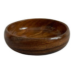 Vintage Monkey Pod Wood Round Bowls Set of 3 5x5x1.5in VG