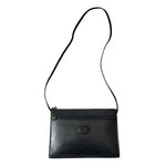 Mary Ann Rosenfeld Vintage Black Leather Shoulder Bag Elegant Classic 10.5x3x8.5
