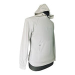ASRV Men's White Tech-Terry Training Hoodie Water-Repellent Pullover Size XS VG