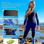 XUKER Women's Youth Neoprene Wetsuit Blue Floral Full Body Small Surfing