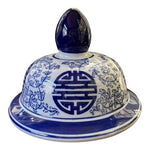 Vintage Hand Painted Asian Polished Porcelain Jar Lid Floral Lid Replacement Lid