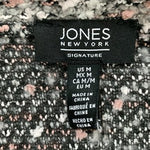 Jones New York Signature Boucle Tweed Open Front Cardigan Duster Sweater Coat M