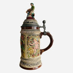 Vintage GERZ German Beer Stein Beer Stein with Statue Lid Lmtd Tankard Beer Mug