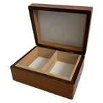 Decatur Industries Vintage Walnut Wood Humidor Box Tobacco Storage Case Used VG