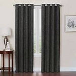 Quinn Total Blackout Grommet Top Curtain Panel 50x63 BLACK Energy Efficient NIB
