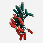 Magnum Shotgun Shell String Lights 20 pc Red Green Christmas Holiday Decor
