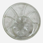 Vintage Indiana Glass Pebble Leaf Egg Hors D'oeuvre 13" Crystal Serving Tray NIB