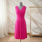 Jones New York  Hibiscus Crepe V-Neck Pleated A-Line Dress Sleeveless Sz 8 NWT