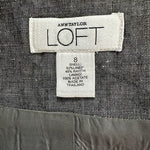 ANN TAYLOR LOFT Silver Grey Long Sleeve Blazer Women’s Button Front Jacket size