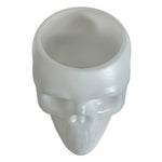 White Skull Shaped Candy Bowl Planter Halloween Gothic Decor  Matte VG
