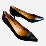 Tory Burch Penelope 65MM Black Leather Pumps Women’s Size 5.5 Made in Italy