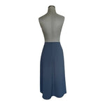Zara Dark Blue Fluid Flyaway A-Line Wrap Midi Skirt Women’s Size M NWOT