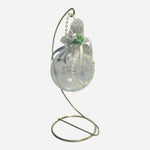 Pier 1 Li Bien Silver Pearl Beads Ball Glass Ornament Red Velvet Box