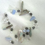 Handmade Crystal Shard Agate Beaded Necklace Boho Beach Princess Jewelry 17"