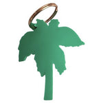 Tropical Palm Tree Rubber Keychain Charm Rose Gold Ring Vivid Color NWOT