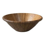 Jumbo Wood Salad Bowl 13.5” Hand Carved Organic Brown Dinnerware Large Serving