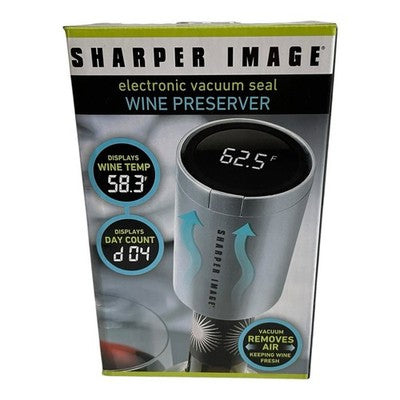 Sharper Image Electronic Vacuum Seal Wine Preserver Digital Display NIB