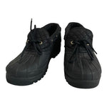 Sperry Top Sider Black Quilted Duck Boots Waterproof Rubber Womens 7.5 VG