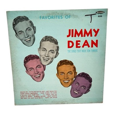 Jimmy Dean Favorites Of Jimmy Dean 1960 Mono LP King 686 Vintage Good
