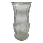Vintage E.O. Brody Co. C973 Clear Glass Vase Feathered Rib Pattern 9.5 in VG