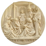 Studio Dante Cristo Fra I Dottori Alabaster Plate Ghiberti Doors Italy 8.5" NIB